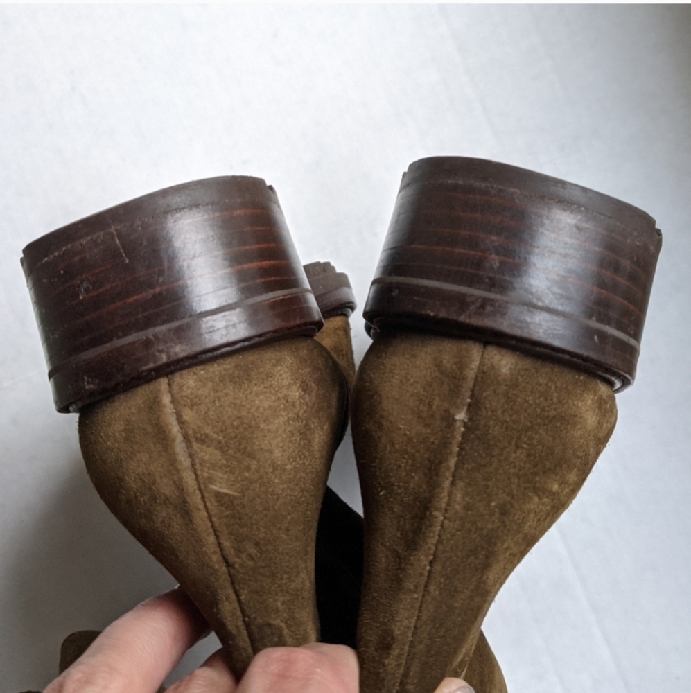 Marni Brown Suede Boots with Lug Sole - Picture 11 of 16